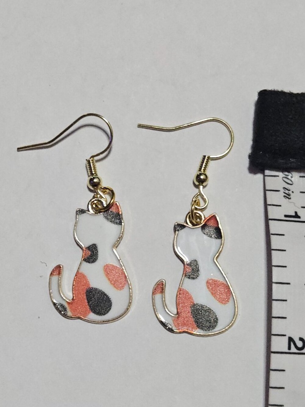Handmade Cat Earrings- Calico